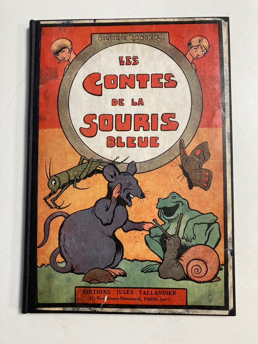 Benjamin Rabier : reliure parlante. Réalisations de reliure et restauration par l'Atelier Bonnouvrier. Yvelines.