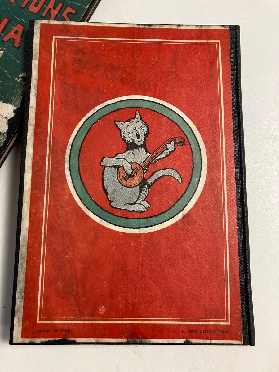 Benjamin Rabier : reliure parlante. Réalisations de reliure et restauration par l'Atelier Bonnouvrier. Yvelines.