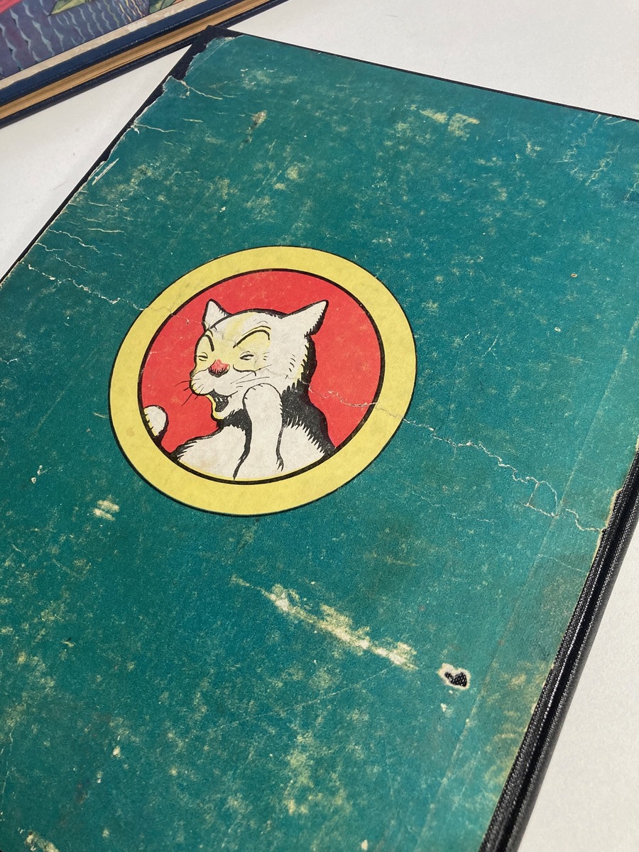 Benjamin Rabier : reliure parlante. Réalisations de reliure et restauration par l'Atelier Bonnouvrier. Yvelines.